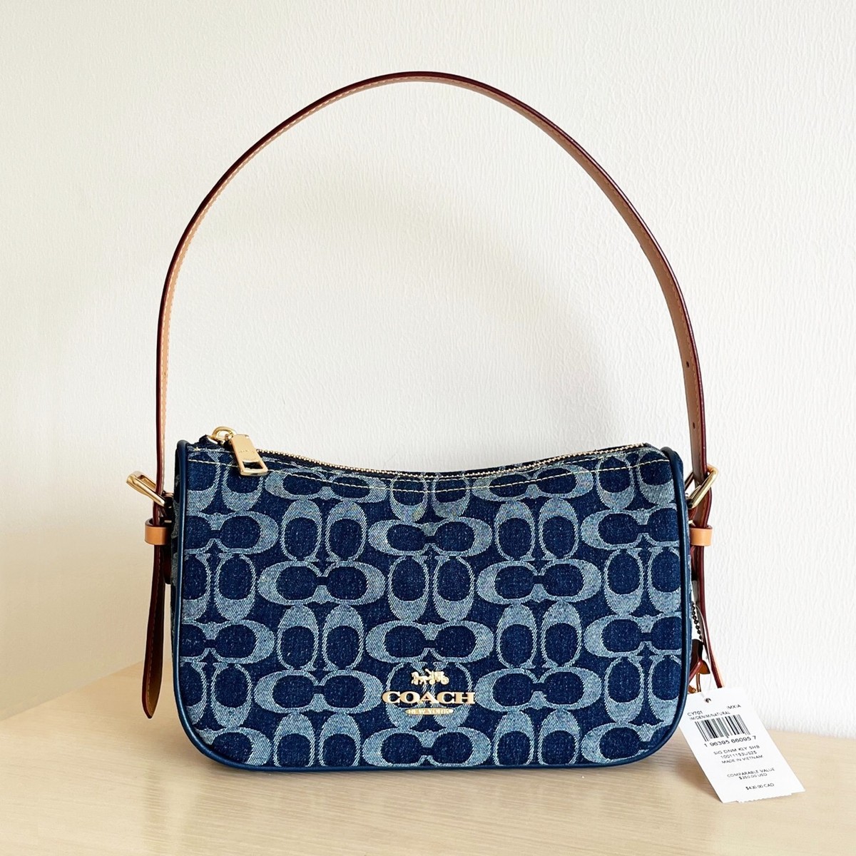 バッグ Coach Shoulder Bag 2way Denim Signature COACH Signature Denim Field Tote | Saks Fifth Avenue