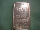 Serialized 5 Troy Oz Silvertowne Bar .999 Fine Silver - original plastic cover