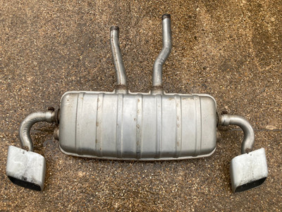 Porsche Cayenne 958 3.0 Endschalldämpfer Abgasanlage Back Box 2010