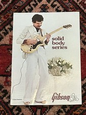 1975 Original Gibson Guitar Solid Body Series 12 page Brochure Carlos Santana