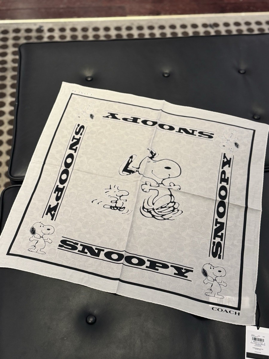 Coach x Peanuts Signature Snoopy Print Bandana CBS39 MQV ONE | eBay