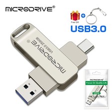2 in 1 TYPE-C for Mobile Phone USB 3.0 Flash Drive 64GB Rotatable Black Memory S
