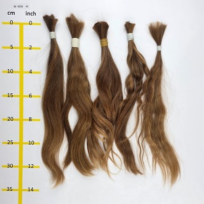 Europäisches Echthaar Rohhaare  hellblond  mind. 100 Gr 30-35cm - 30022641A