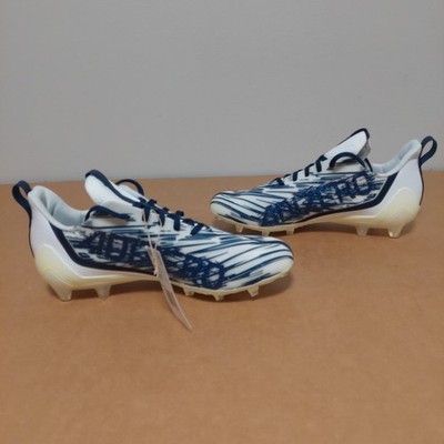 Adidas Adizero Football Cleats White Team Navy Blue GZ6912 Men's SIZE 9.5
