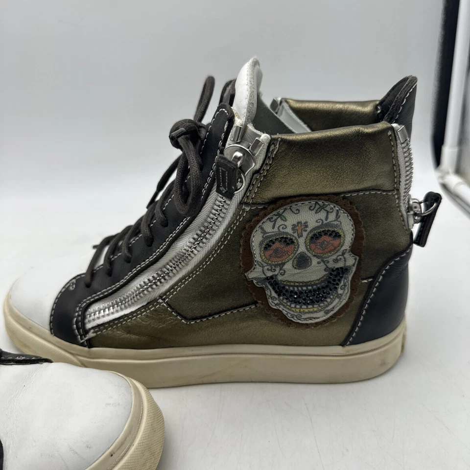 Giuseppe Zanotti Design Hi Top - Skull Sneakers - Size 36-(ShelfD) - Image 4 of 4