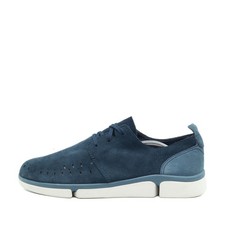 Clarks Herren Schnürschuhe Blau Wildleder Originals Freizeitschuhe EU 44