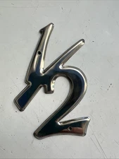 Silver Metal House Numbers 1/2. 4”x2.5”