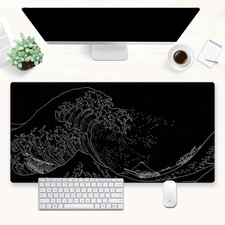 Japanese Great Wave Off Kanagawa Gaming Mouse Pad - XL Extended Ukiyo-e Art D...