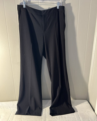 H&M Women's Black Pleated Straight Leg Dress Pants w/ Pockets Size 14