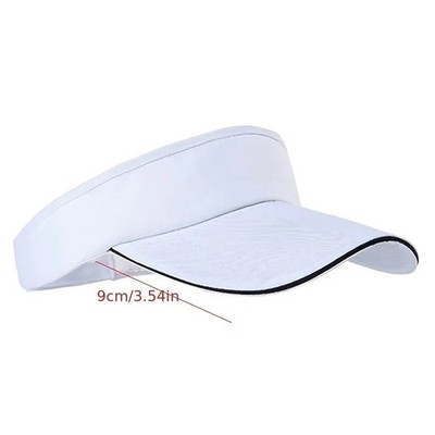 Sonnenblendenkappe mit Schirm, verstellbarer Riemen - Sommer, Sport, Golf, Tennis Baumwolle