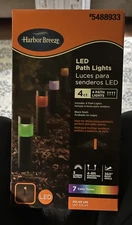 Harbor Breeze Solar LED Path Lights 7 Color Modes 4 Count