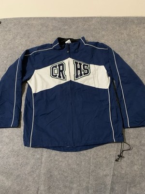 Alleson Athletic Vintage Jacket, Mens, Full Zip  Retro S Navy White