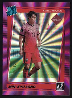 2021-22 Donruss Soccer Min-Kyu Song Rated Rookie Holo Purple Laser /99 Korea