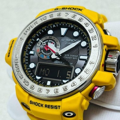 Casio G Shock Gulfmaster GWN 1000 Yellow Solar Diver Watch Japan