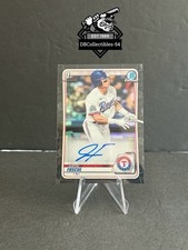 2020 Bowman Draft Justin Foscue 1st Black Auto 10/75 Texas Rangers 