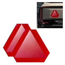 2 Pcs Slow Moving Car Sign 7x8 Inch Diamond Grade Reflective Triangle Decal