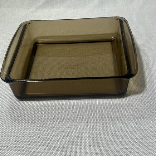 Vintage Pyrex Corning Baking Casserole Dish #222 Brown Amber Glass 21x21x5cm
