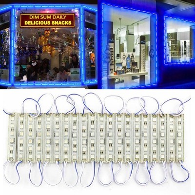 20-2000pcs Blue 5054 SMD 6 LED Module Light Waterproof Storefront Sign Lamp 12V