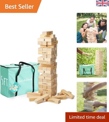 XL Tumble Tower Riesen Gartenspiel: 64-teiliges Holzstapel für jedes Alter