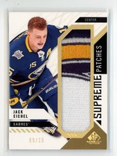 2018-19 UPPER DECK SP GAME USED Jack Eichel Supreme Patches 09/15 Buffalo
