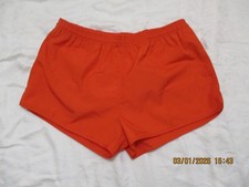 VTG Network Brand Men's Swim Shorts Red-Orange Poly Cotton Lined Size L 36-38