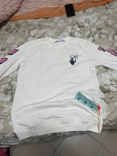 felpa off white White nuova con cartellino ma da lavare 