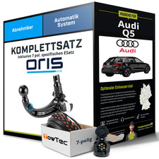 Für AUDI Q5 Typ FYB , FYG Anhängerkupplung abnehmbar +eSatz 7pol 05.2016- AHK