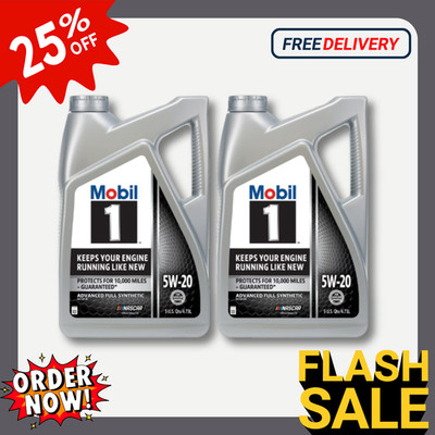 Mobil (2 pack) Mobil 1 Advanced Full Synthetic Motor Oil 5W-20, 5 Quart