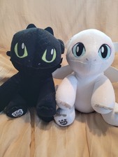 Build A Bear How To Train Your Dragon Toothless Light Fury Wings 15" Plush Set 2