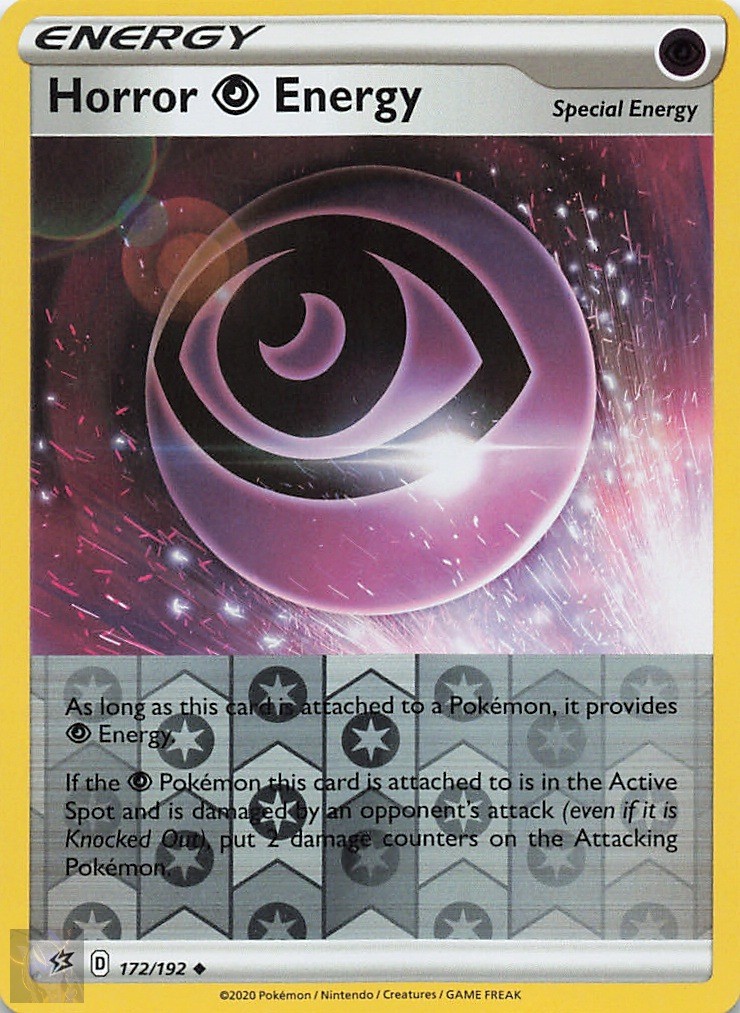 Horror Psychic Energy 172/192 Rebel Clash Pokemon Reverse Holo Lightly Played