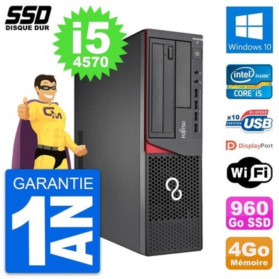 PC Fujitsu Esprimo E720 E85 + Dt Intel i5-4570 RAM 4Go SSD 960Go Windows 10 Wifi