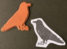 Rubber Stamp Single Raven Crow Unmounted