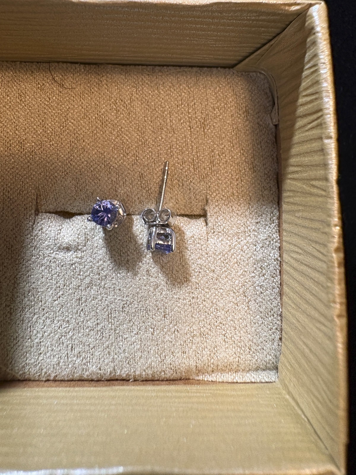 JTV Tanzanite Stud Earrings Sterling Silver