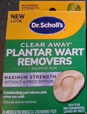  DR. SCHOLL'S CLEAR AWAY WART REMOVERS PLANTAR FOR Feet Exp 8/2026