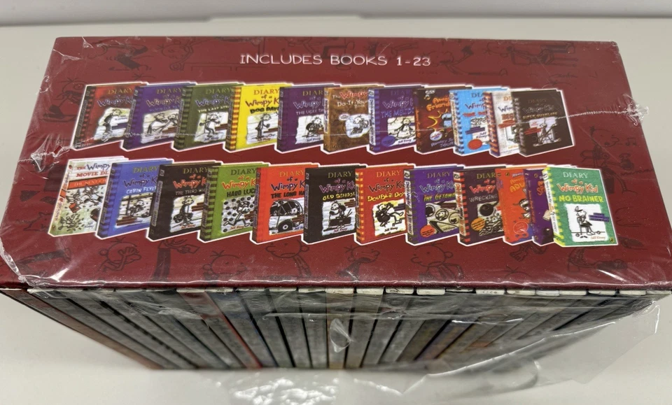 Diary of a Wimpy Kid Vol 1-23 Box of Books Jeff Kinney PB ISBN 9781419729867 Foto 3 de 4