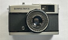 Near Mint - Olympus TRIP 35 Point Shoot 35mm Film Camera with Film and Case