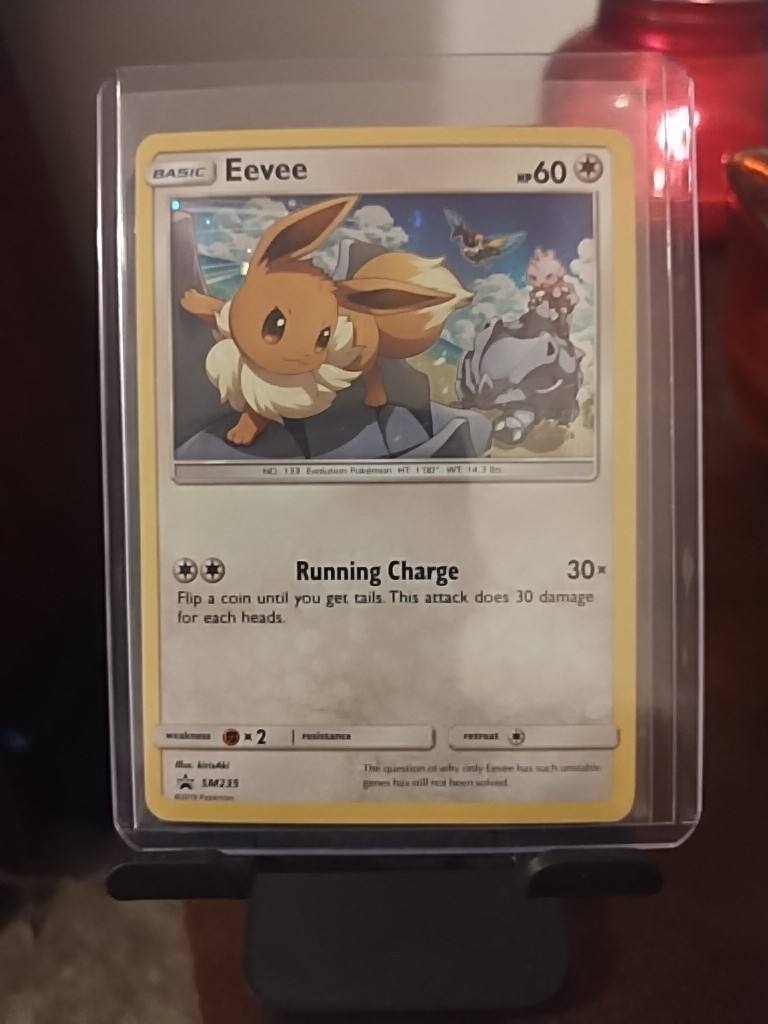 Eevee SM235 Black Star Promo Cosmos Holo HD Foil Pokemon Card SM 235