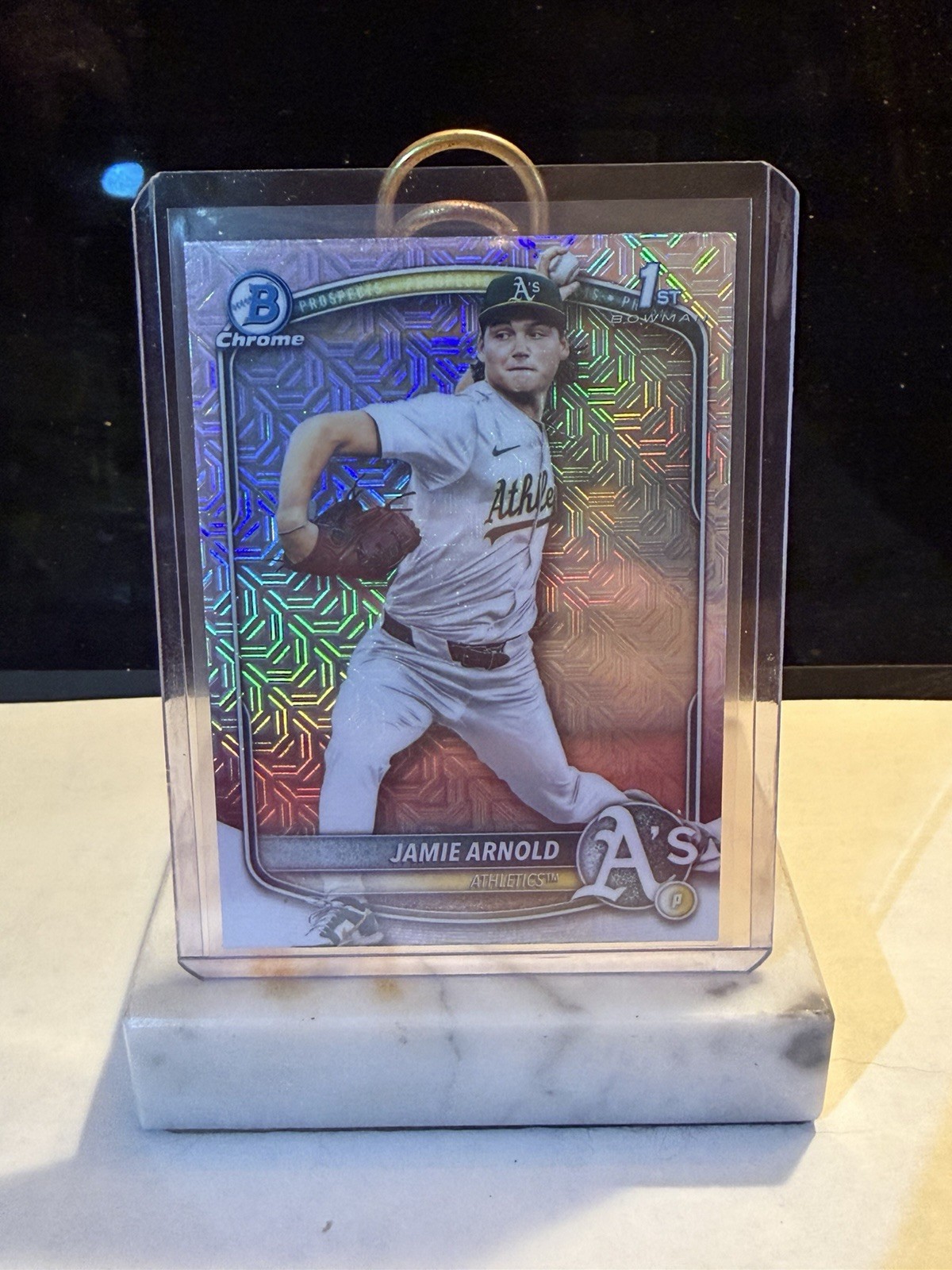 2025 Bowman Draft Chrome Jamie Arnold Mojo Refractor 1st #BDC-30 Athletics