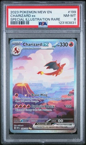PSA 8 Charizard Ex Special Illustration #199 2023 Pokemon Mew 151 123163831