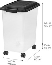 Dog Food Storage Container, 2 Pack, Up to 30 lbs Each, Airtight Seal for Freshne