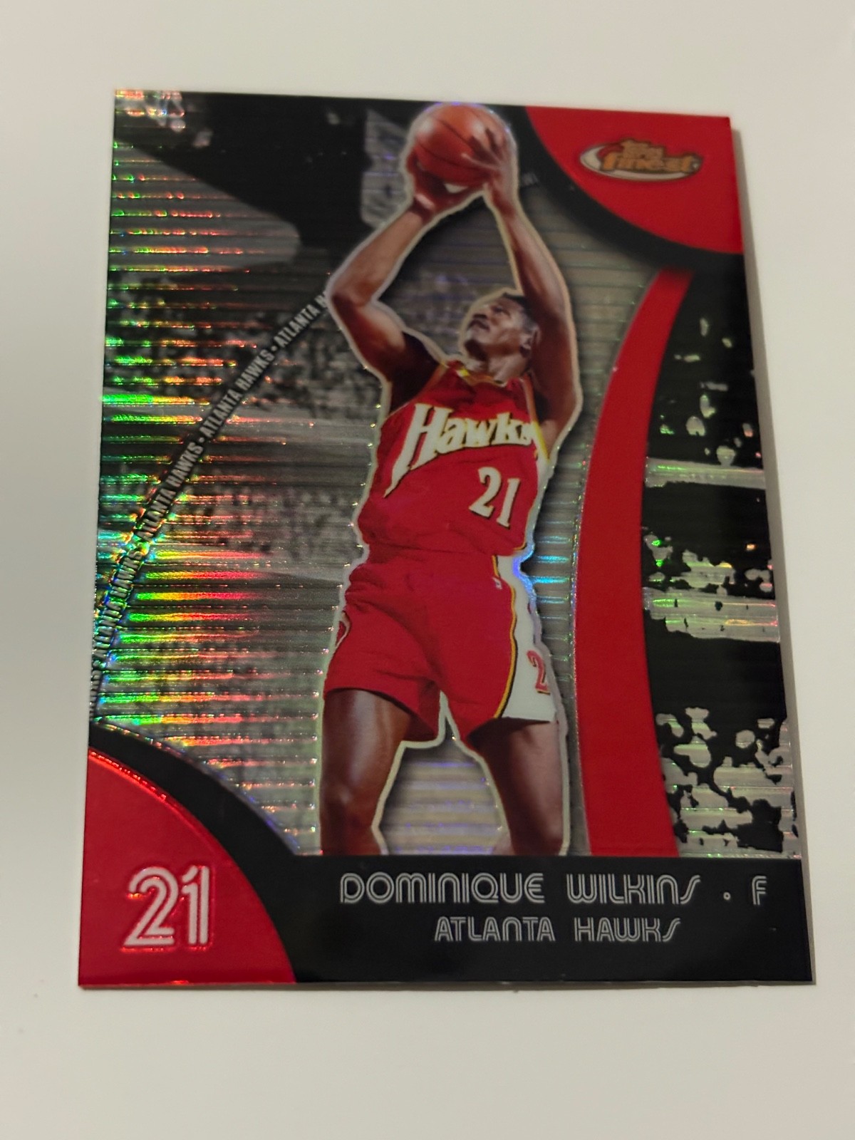 DOMINIQUE WILKINS 07/08 TOPPS FINEST REFRACTOR #42
