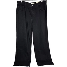 Universal Thread Women's High Rise Wide Leg Jeans Black 14 NWT