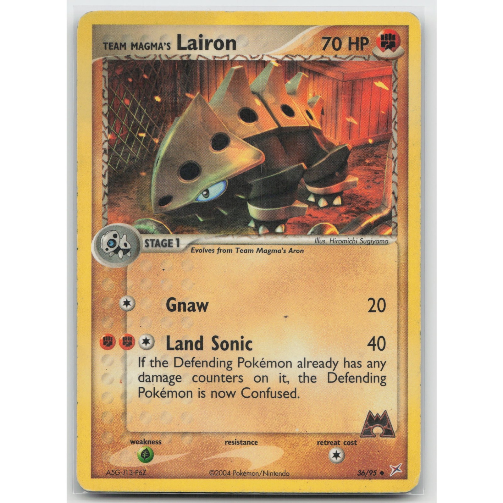 Team Magma's Lairon Team Magma vs Team Aqua 36/95 U HP Pokemon