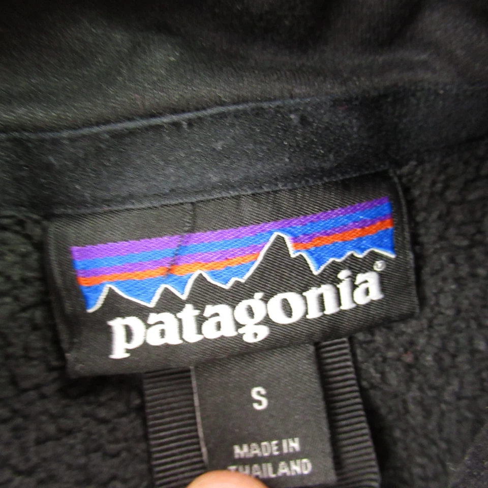 Patagonia Jacket Girls Small Long Sleeve Pockets Lightweight Black - Image 3 of 4