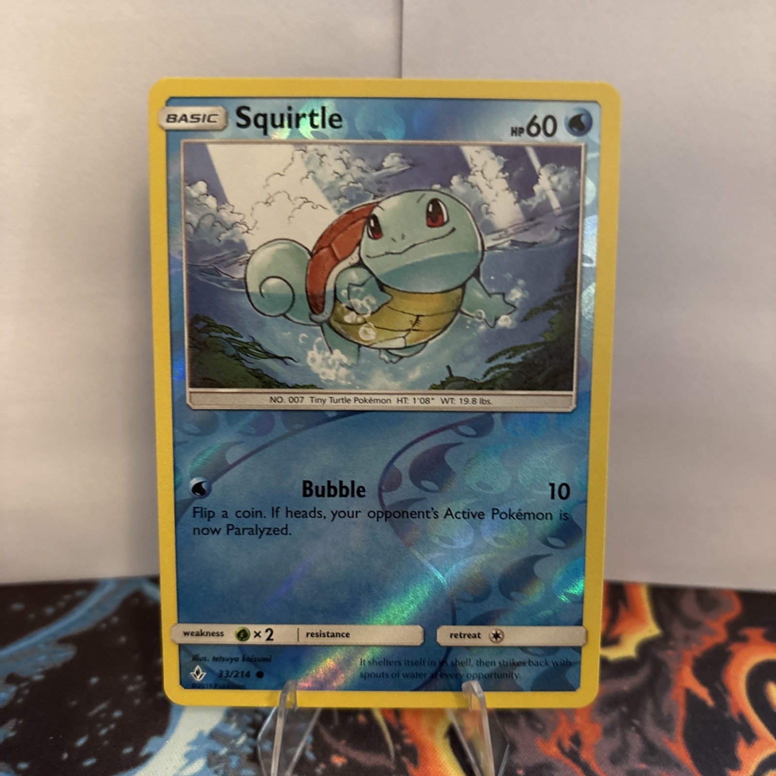 Pokemon TCG Squirtle 33/214 Cosmos Holo - Unbroken Bonds - NM