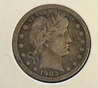 1903 Barber Quarter ,   better date,  nice strong  F/VF
