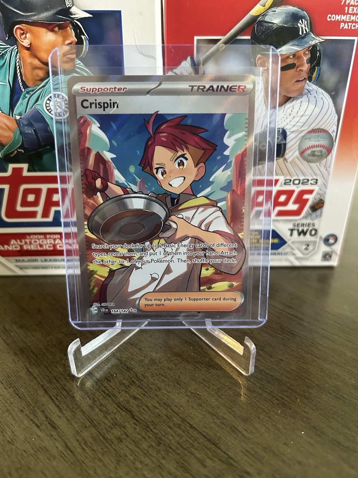 Crispin 164/142 Stellar Crown Pokemon TCG Ultra Rare Full Art Trainer Near Mint