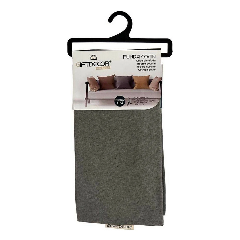 Funda de cojín Gift Decor Antracita 60 x 0,5 x 60 cm - Imagen 3 de 3