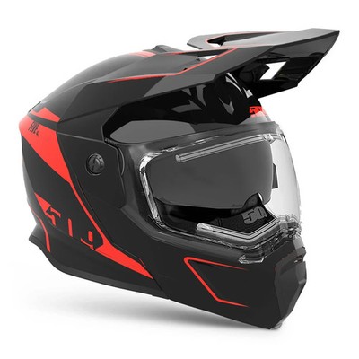 SALE 509 Delta R4 Ignite Helmet, Modular Snowmobile Helmet w Heated Shield Black
