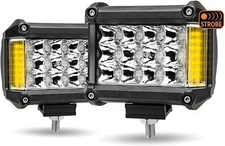 TLED-U106 Cube Worklight with Amber Side Strobe (19 Diodes) - Pair - 3600 Lumens